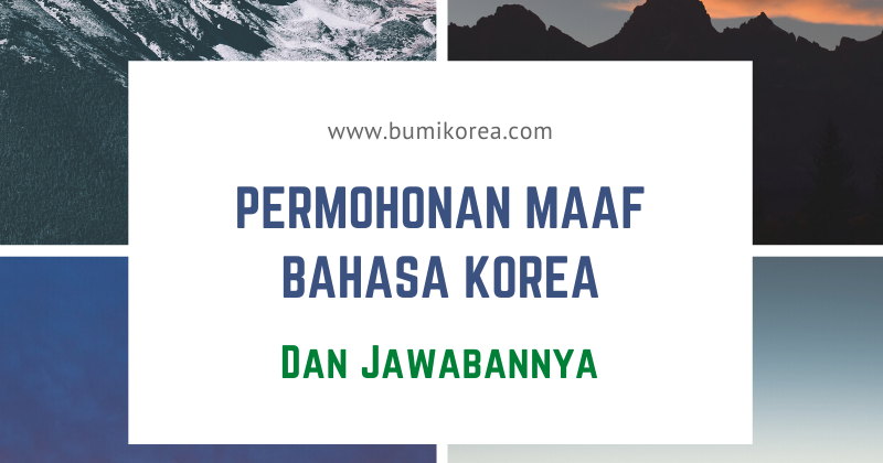 Detail Bahasa Korea Minta Maaf Nomer 10