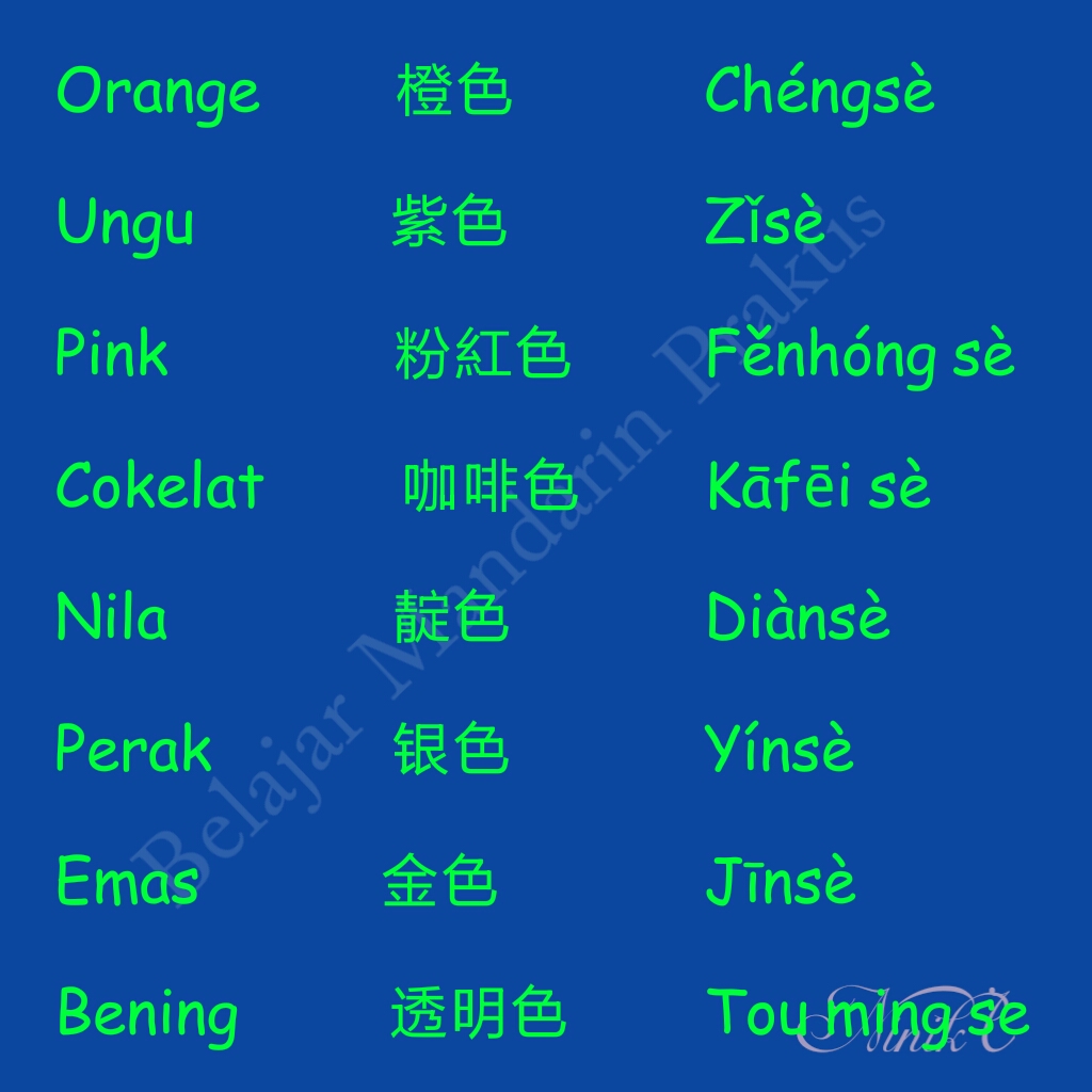 Detail Bahasa Mandarin Biru Nomer 4