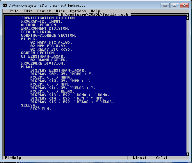 Detail Bahasa Pemrograman Cobol Nomer 4