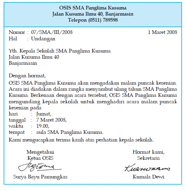 Detail Bahasa Surat Dinas Nomer 15