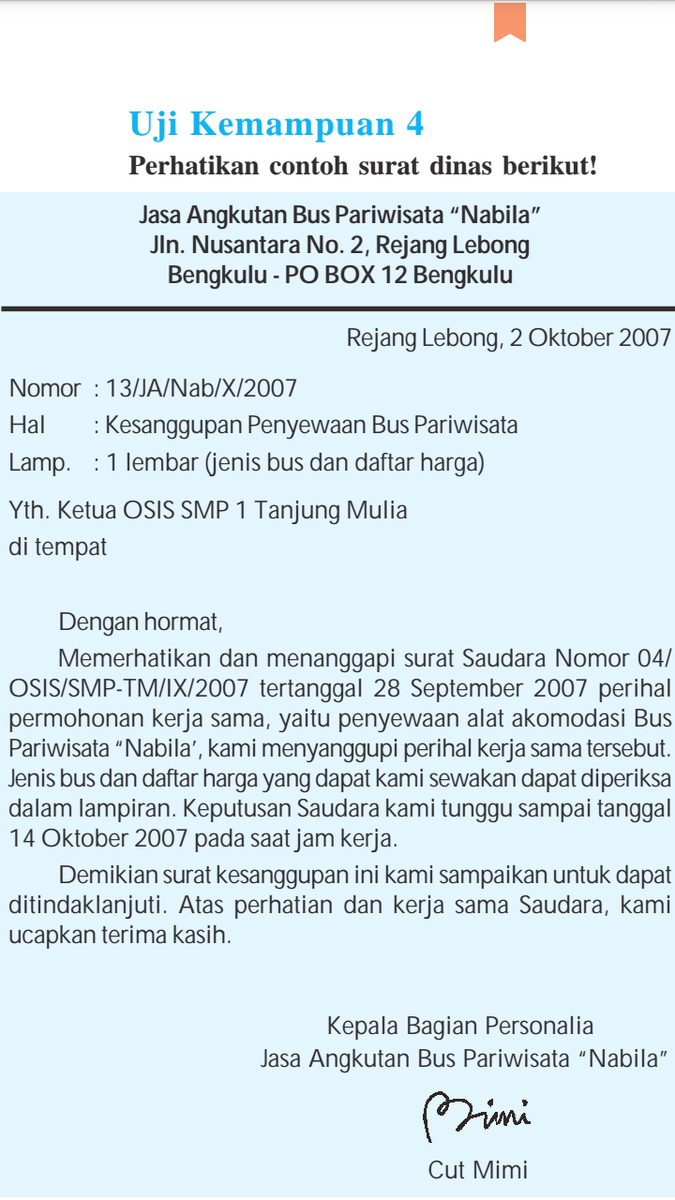 Detail Bahasa Surat Dinas Nomer 22