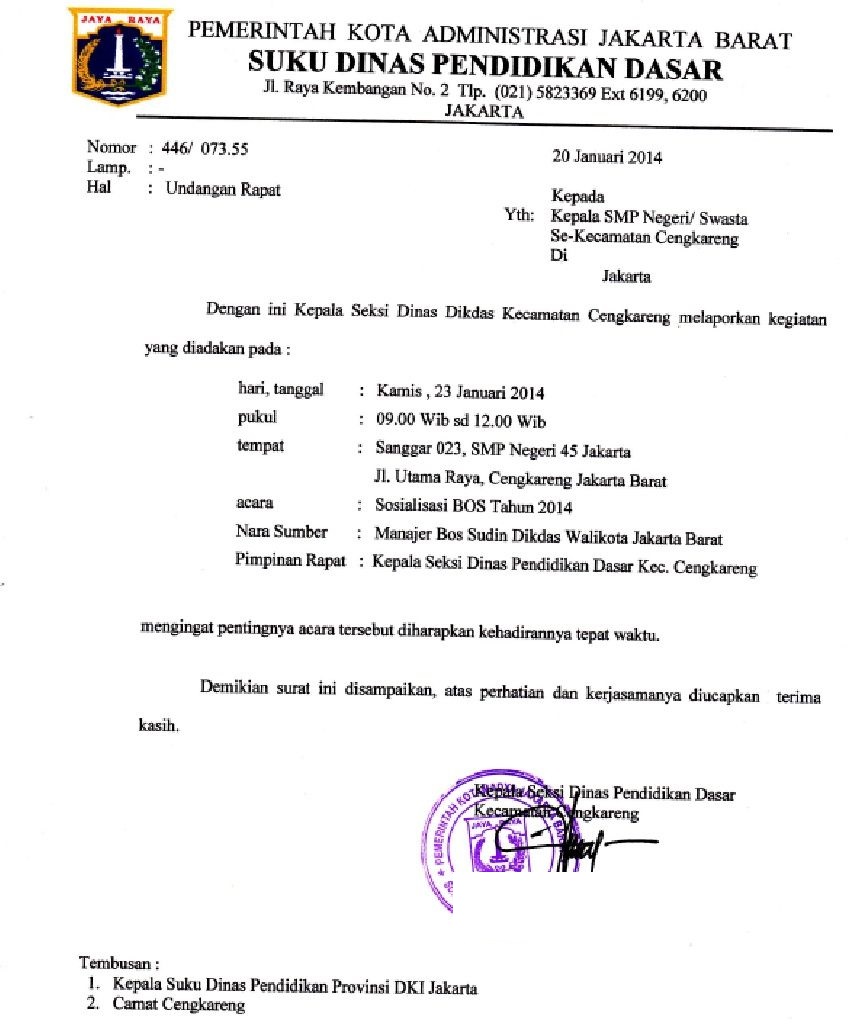 Detail Bahasa Surat Dinas Nomer 4