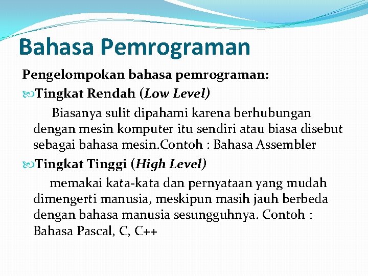 Detail Bahasa Tingkat Rendah Nomer 20