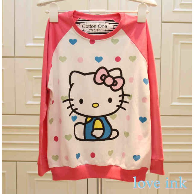 Detail Baju Hello Kitty Lengan Panjang Nomer 4