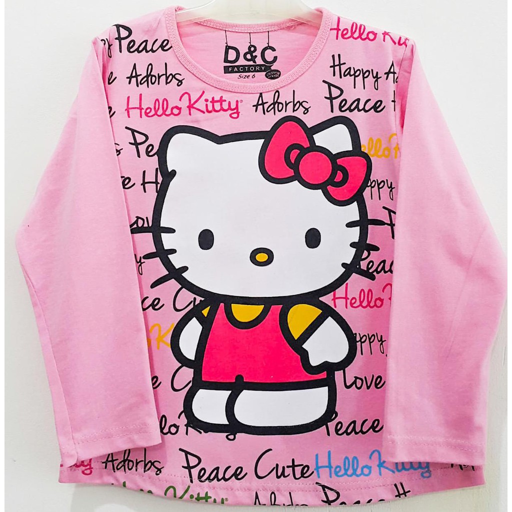 Baju Kaos Lengan Panjang Hello Kitty - KibrisPDR