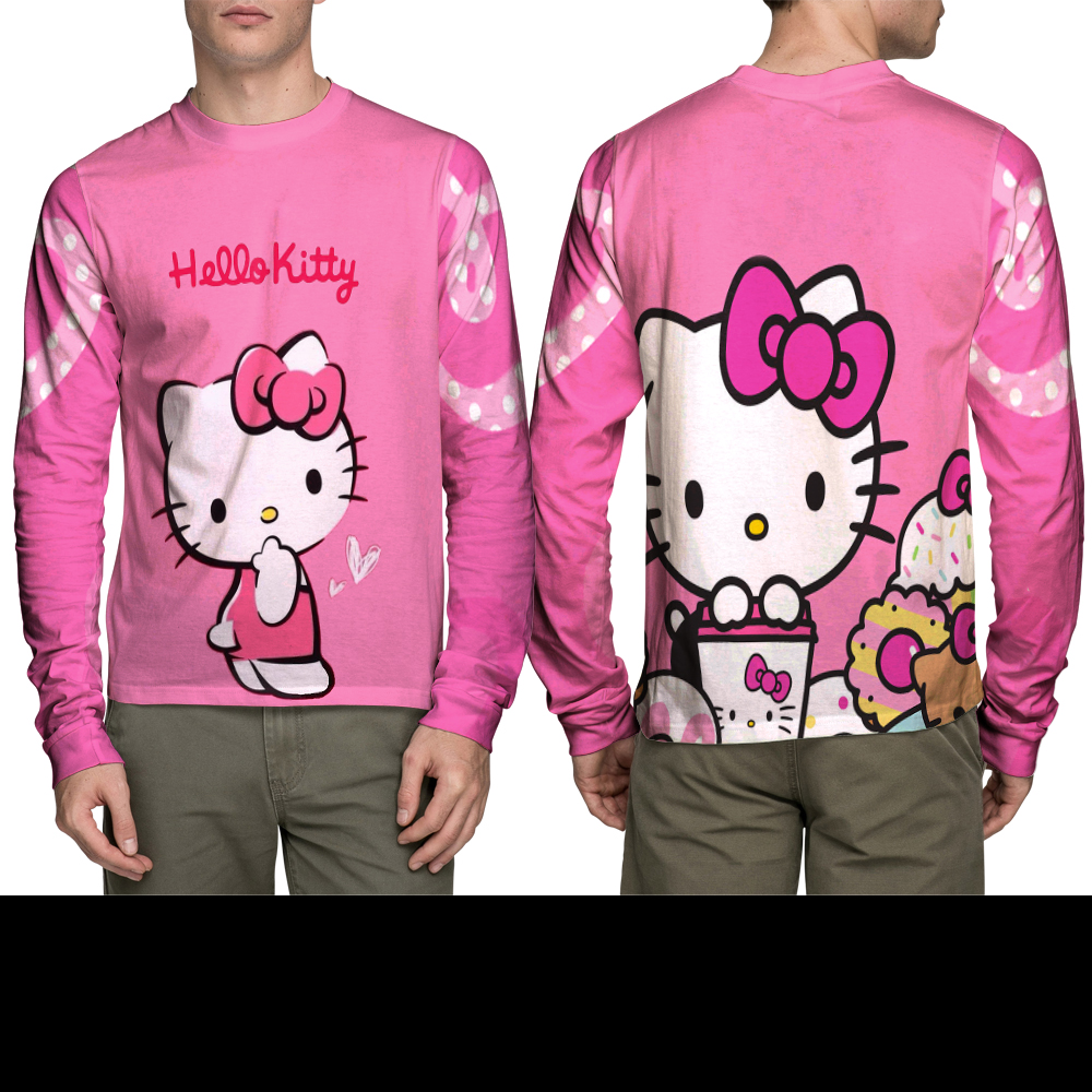 Detail Baju Kaos Lengan Panjang Hello Kitty Nomer 14