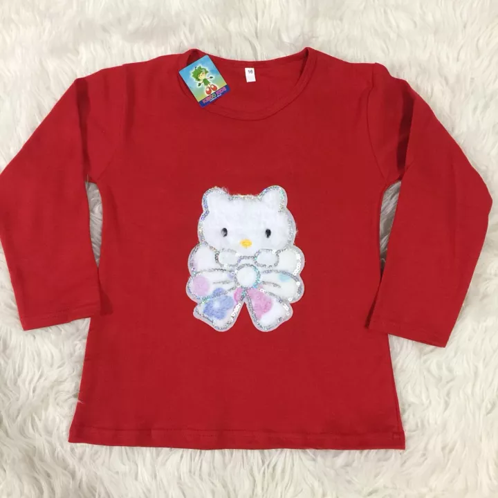 Detail Baju Kaos Lengan Panjang Hello Kitty Nomer 48