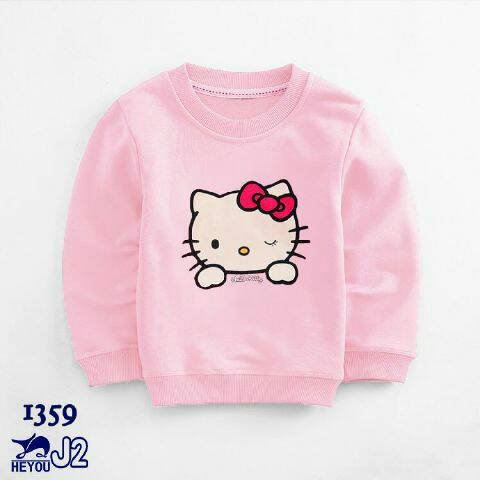 Detail Baju Kaos Lengan Panjang Hello Kitty Nomer 8