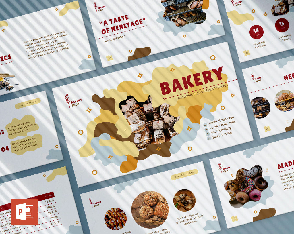 Detail Bakery Template Powerpoint Nomer 48