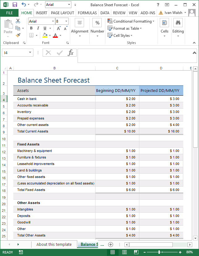 Detail Balance Sheet Template Nomer 40