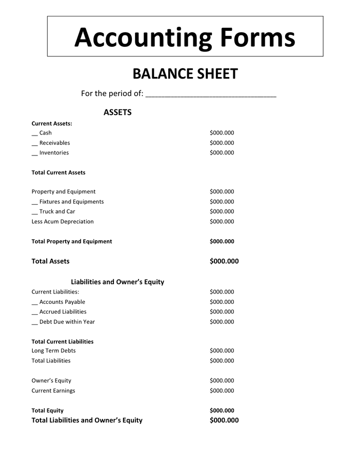 Detail Balance Sheet Template Nomer 53