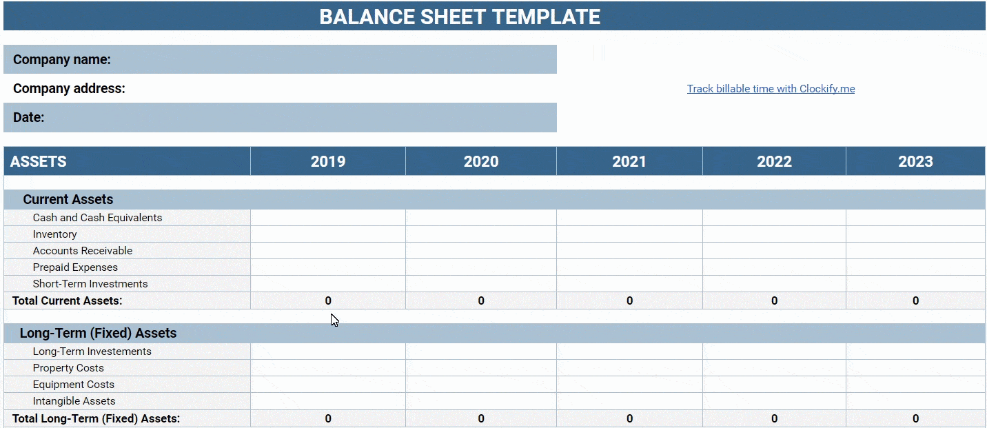 Detail Balance Sheet Template Nomer 10