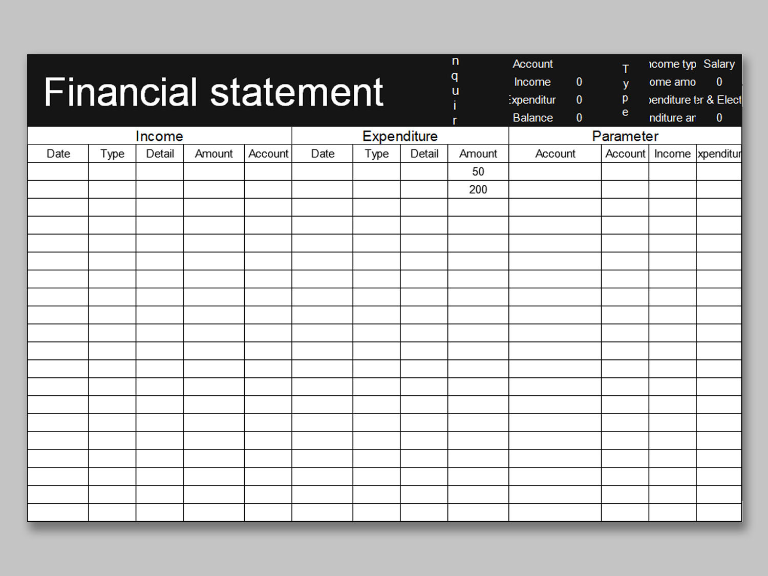 Detail Balance Statement Template Nomer 31