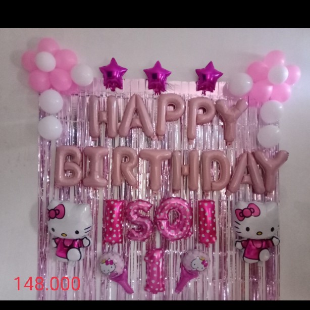 Detail Balon Ulang Tahun Hello Kitty Nomer 14