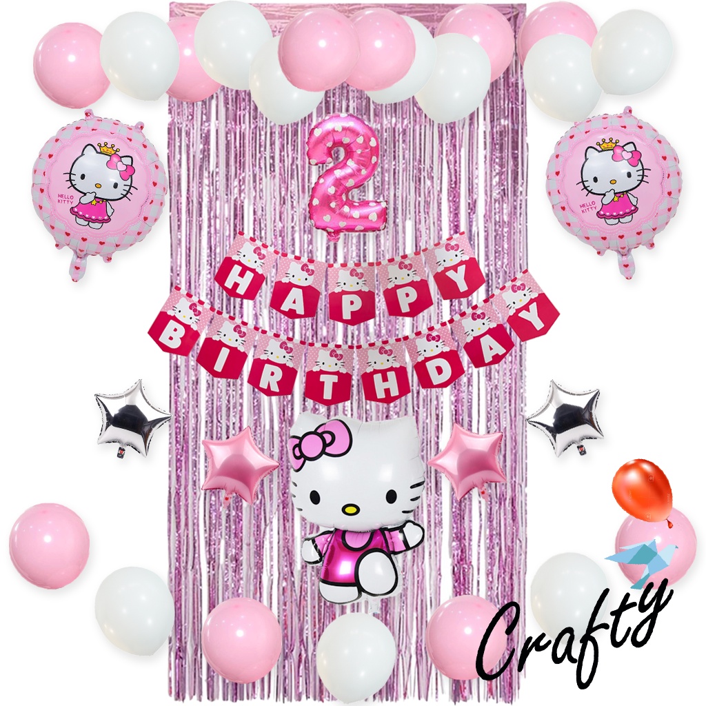 Detail Balon Ulang Tahun Hello Kitty Nomer 4