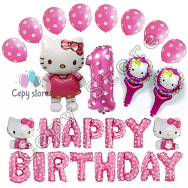 Detail Balon Ulang Tahun Hello Kitty Nomer 31