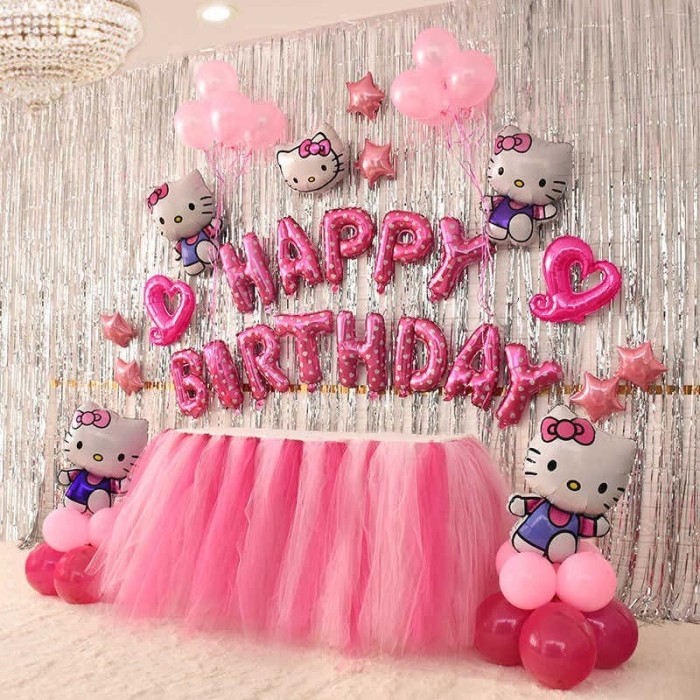 Detail Balon Ulang Tahun Hello Kitty Nomer 6