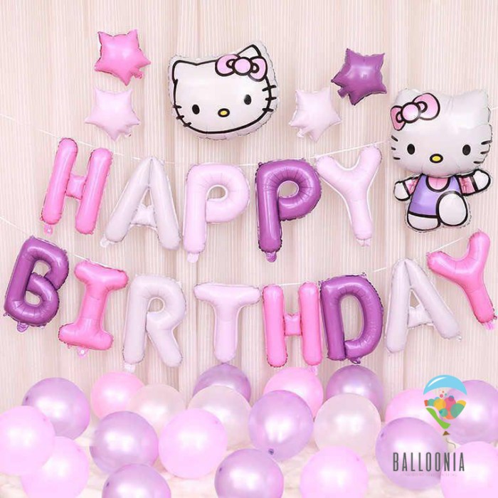 Detail Balon Ulang Tahun Hello Kitty Nomer 48