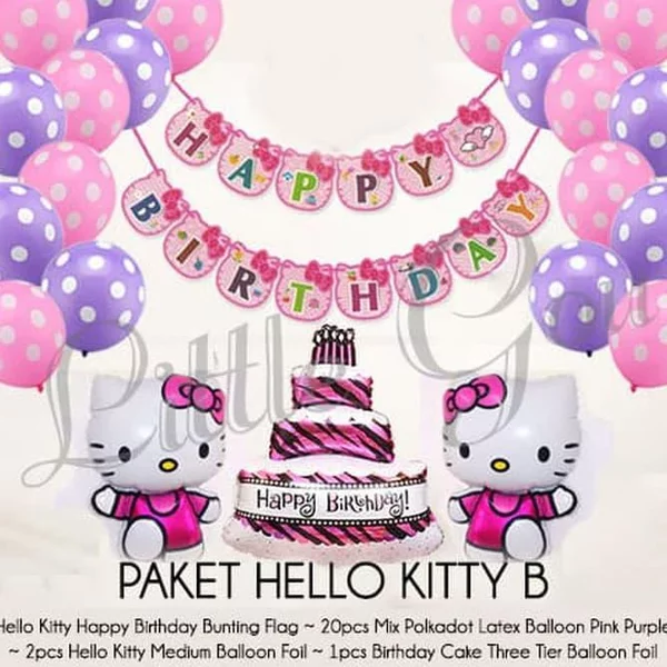 Detail Balon Ulang Tahun Hello Kitty Nomer 9