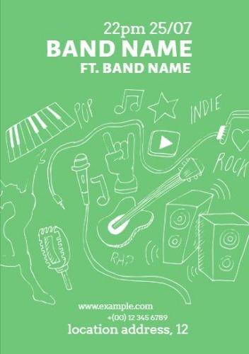 Detail Band Flyer Template Nomer 13