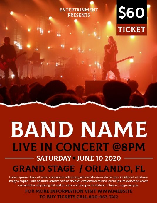 Detail Band Flyer Template Nomer 24