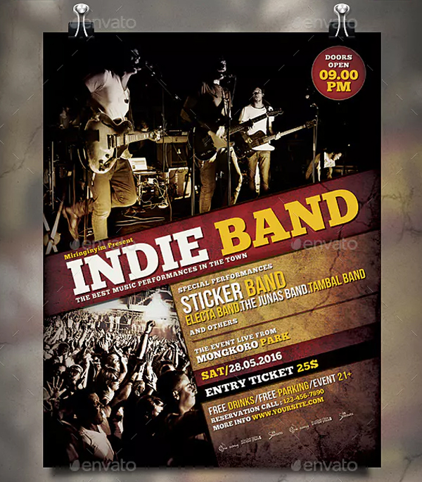 Detail Band Flyer Template Nomer 28