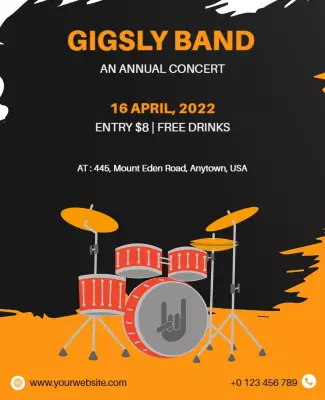 Detail Band Flyer Template Nomer 34