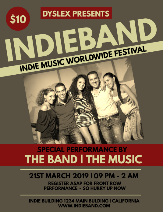 Detail Band Flyer Template Nomer 8