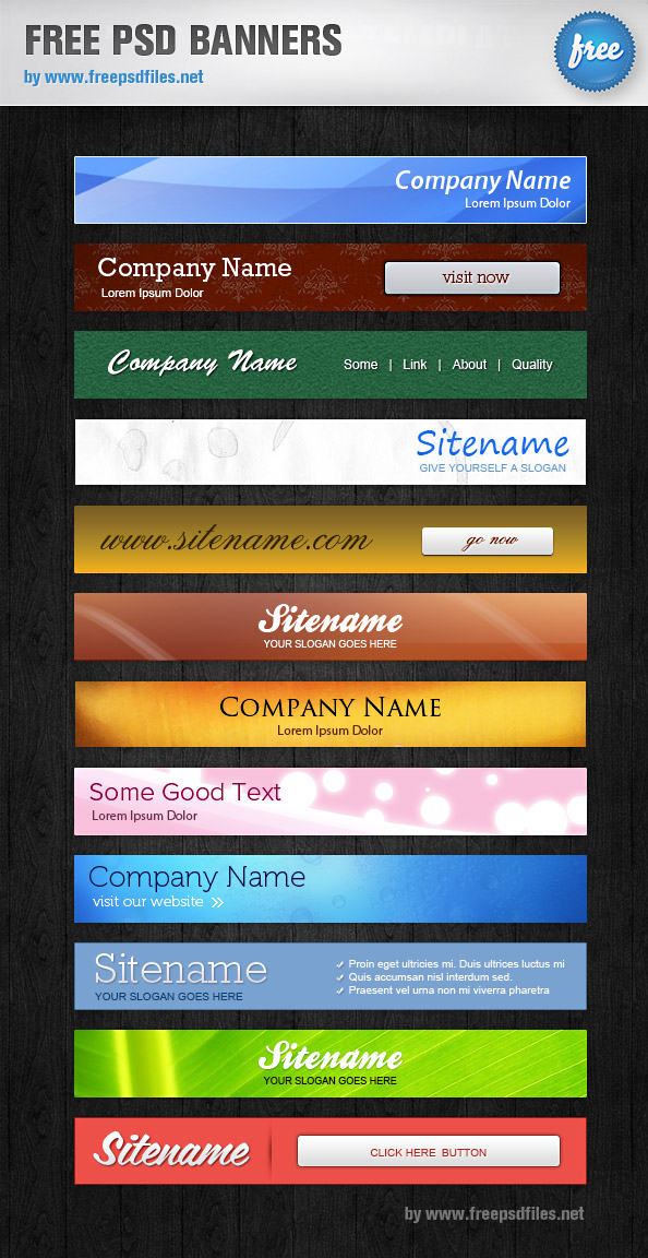 Detail Banner Template Free Psd Nomer 25