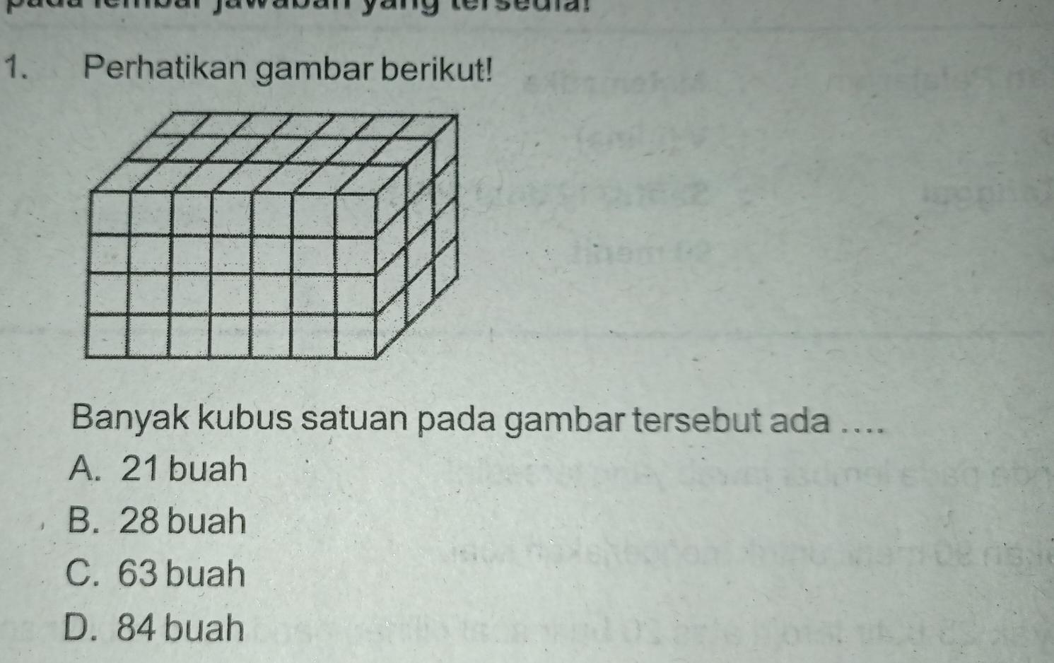 Detail Banyak Kubus Satuan Pada Gambar Adalah Nomer 24