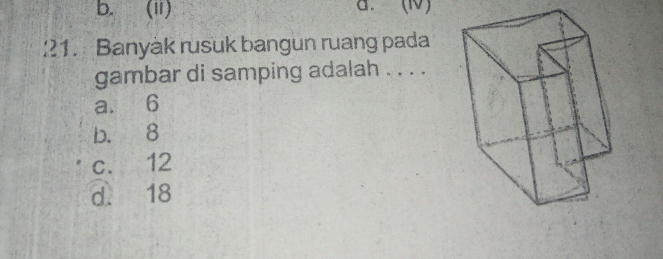 Detail Banyak Rusuk Bangun Ruang Pada Gambar Di Samping Adalah Nomer 6