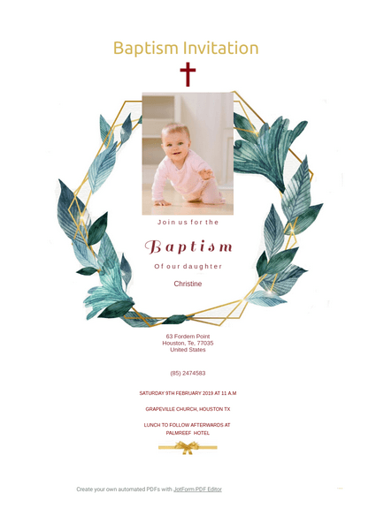 Detail Baptism Invitation Template Nomer 15