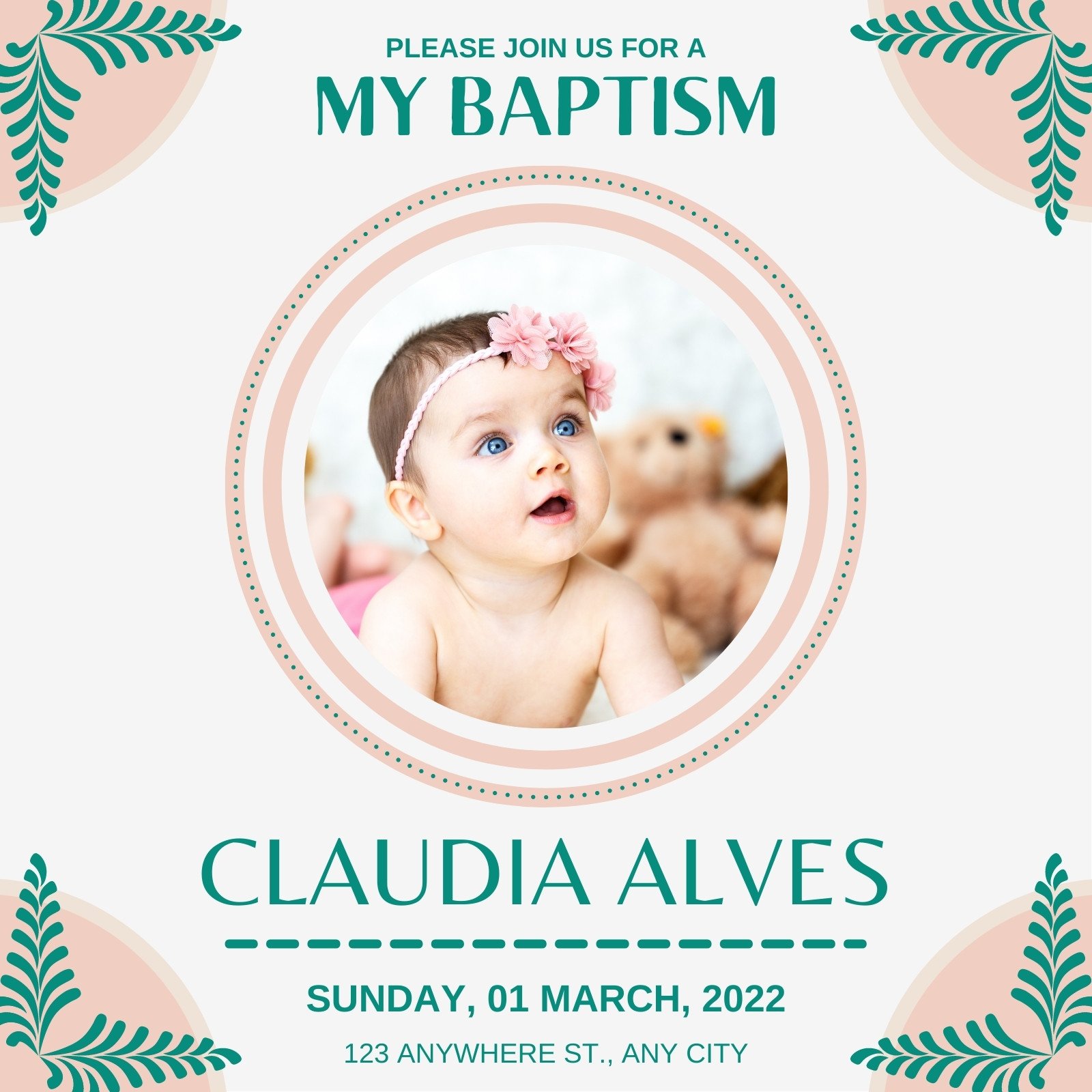 Detail Baptism Invitation Template Nomer 16