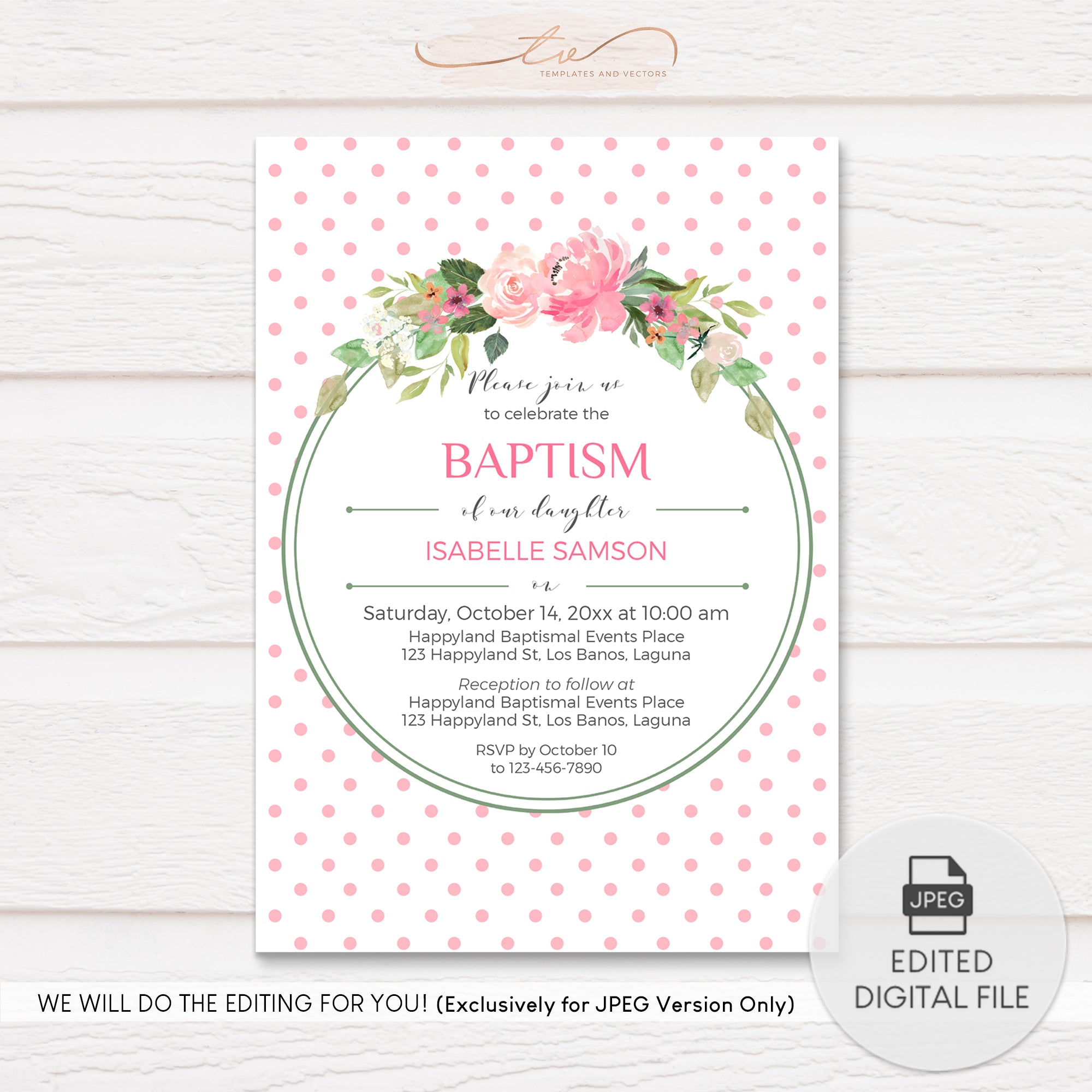 Detail Baptism Invitation Template Nomer 18