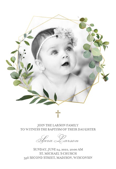 Detail Baptism Invitation Template Nomer 4