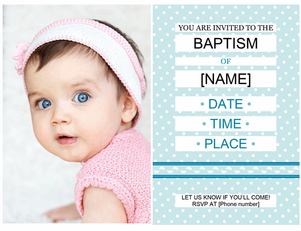 Detail Baptism Invitation Template Nomer 29