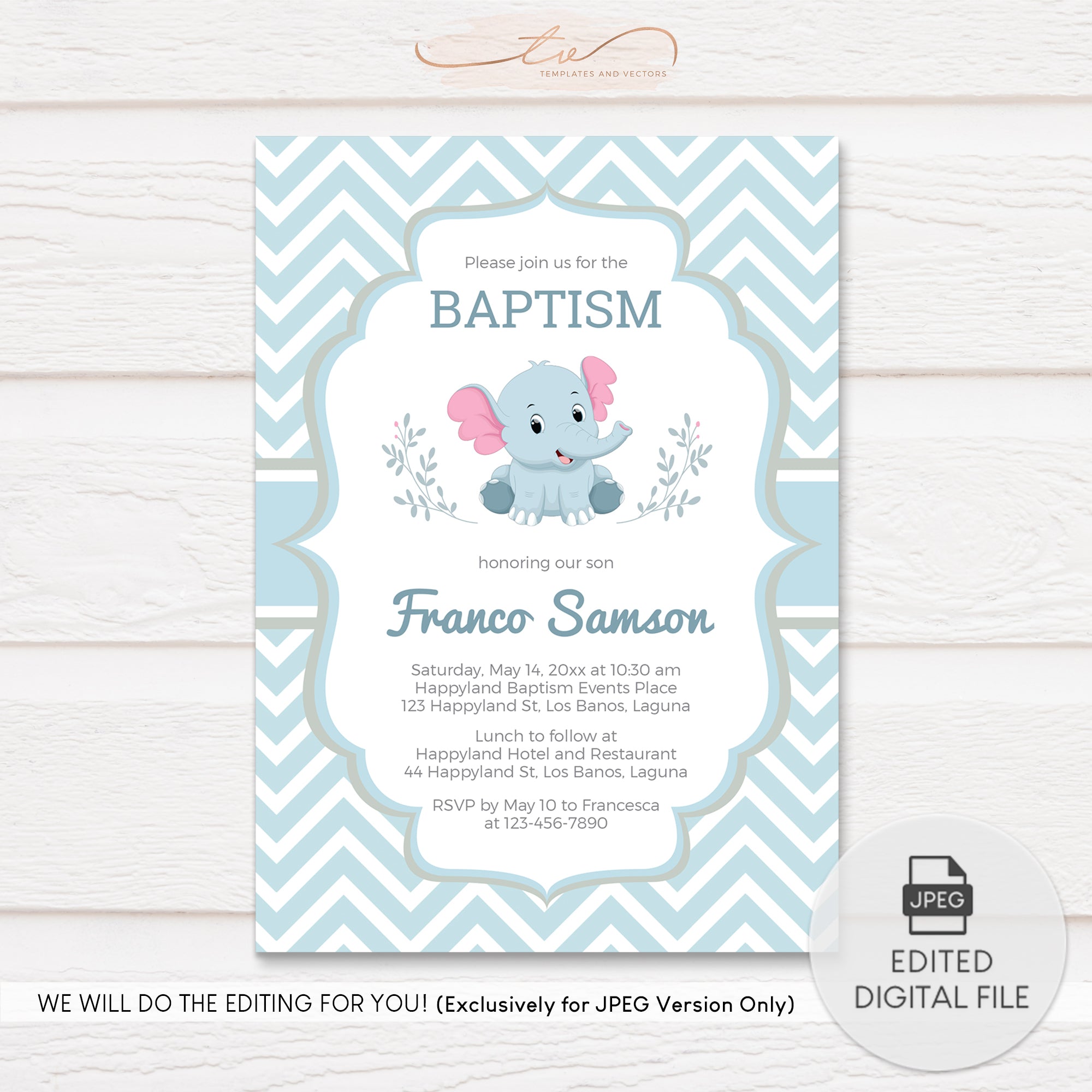 Detail Baptism Invitation Template Nomer 32