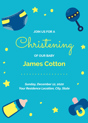 Detail Baptism Invitation Template Nomer 34