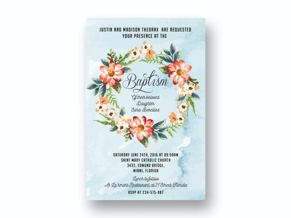 Detail Baptism Invitation Template Nomer 45