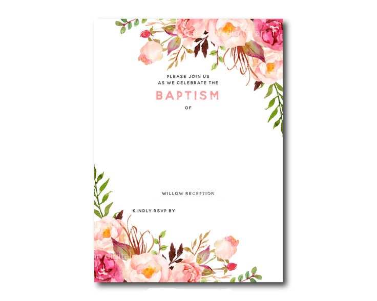 Detail Baptism Invitation Template Nomer 6