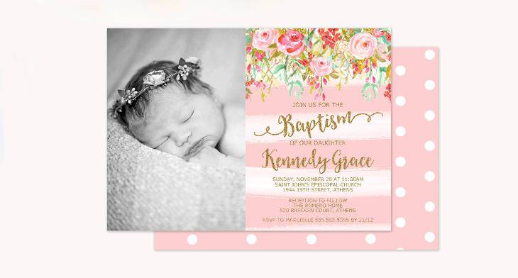 Detail Baptism Invitation Template Nomer 46