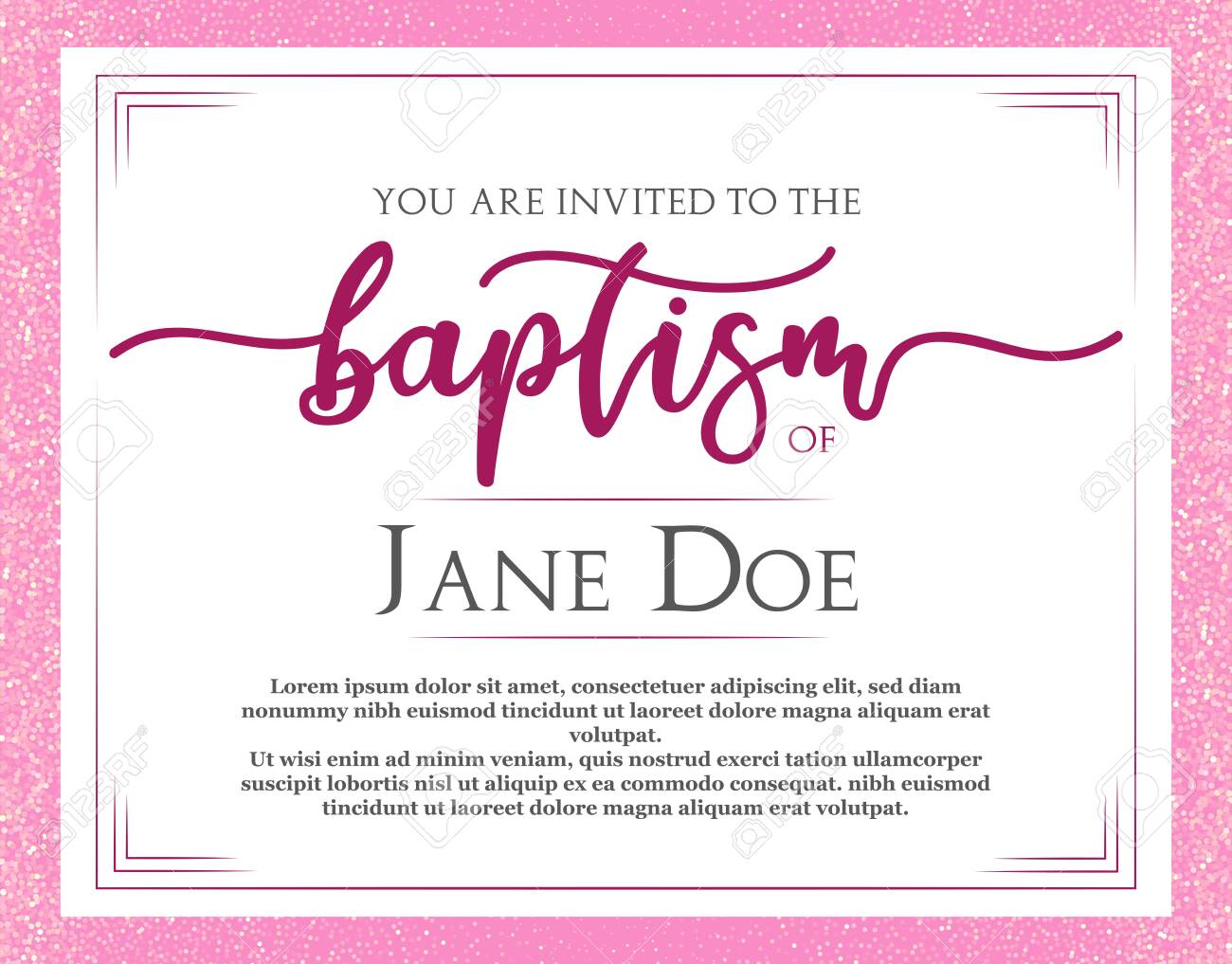 Detail Baptism Invitation Template Nomer 47