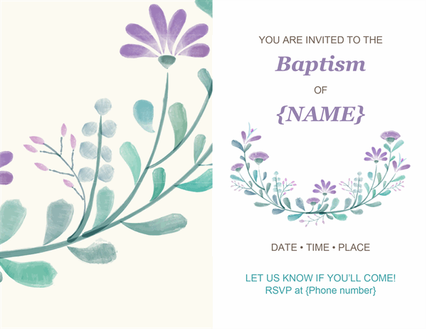 Detail Baptism Invitation Template Nomer 8