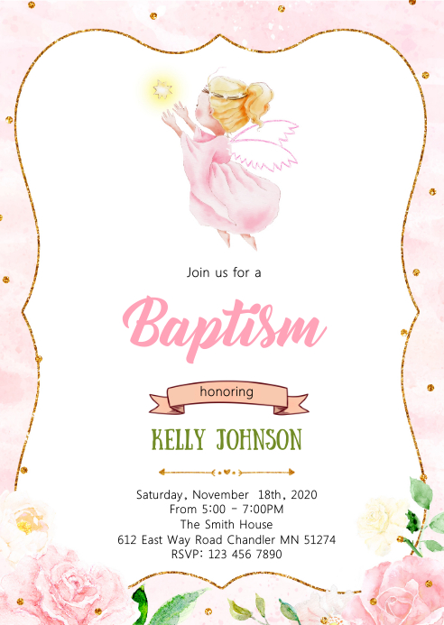 Detail Baptism Invitation Template Nomer 10