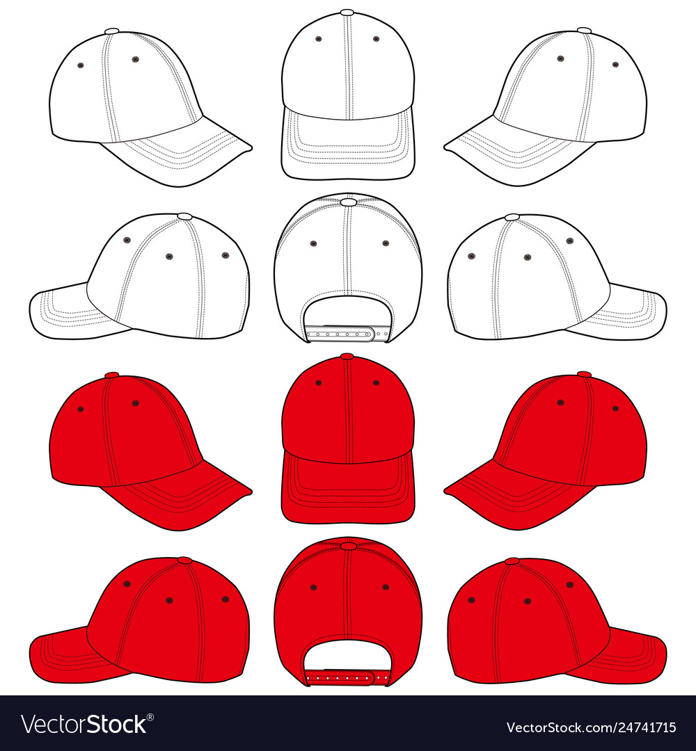 Detail Baseball Cap Template Illustrator Nomer 3