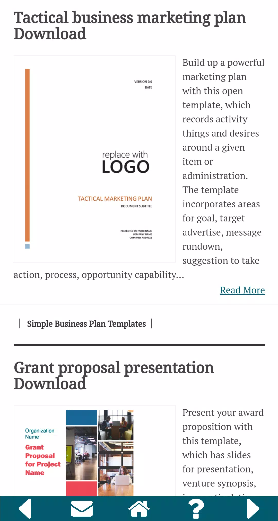 Detail Basic Business Plan Template Free Nomer 44