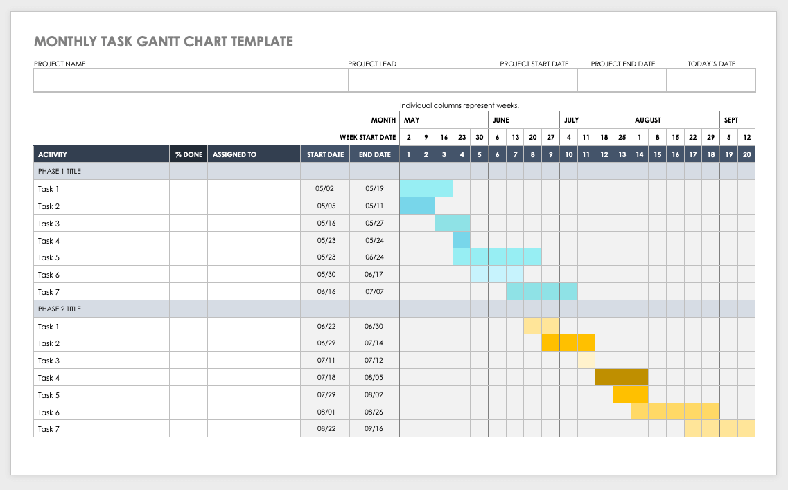 Detail Basic Gantt Chart Template Nomer 26