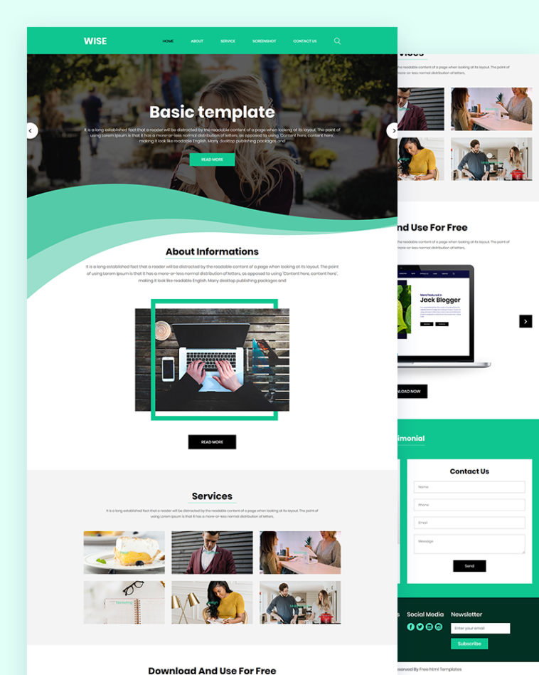 Detail Basic Html Template Nomer 33