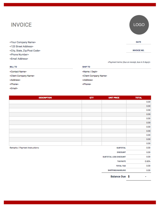 Detail Basic Invoice Template Word Nomer 13