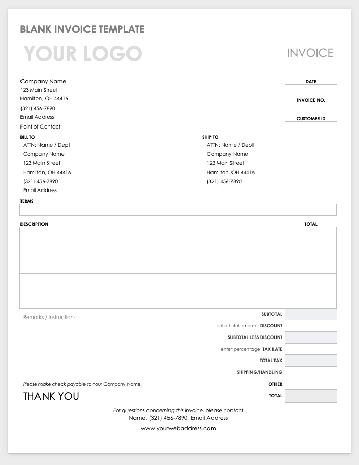 Detail Basic Invoice Template Word Nomer 3